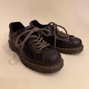 Vintage Dr. Martens brown low oxford lux sole shoes
